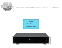 McIntosh MS500 - Owners manual